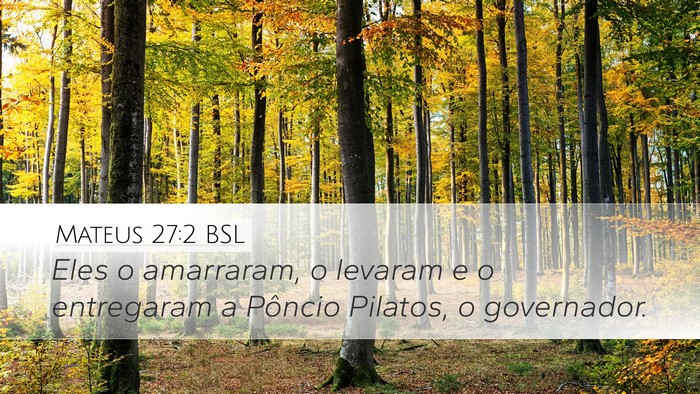Mateus 27:2 BSL Bible Verse Image
