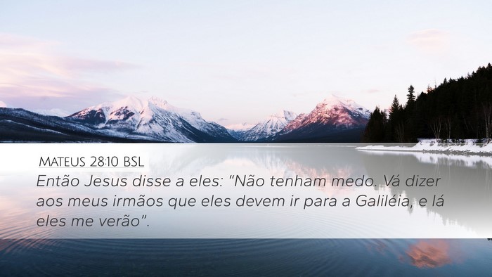 Mateus 28:10 BSL Bible Verse Image