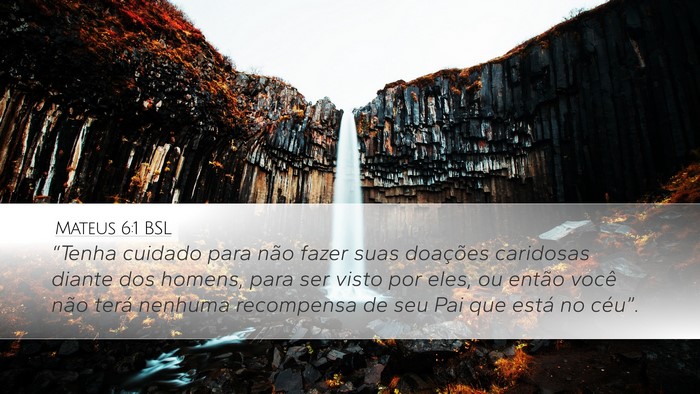 Mateus 6:1 BSL Bible Verse Image