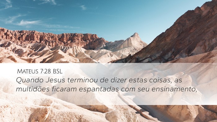 Mateus 7:28 BSL Bible Verse Image
