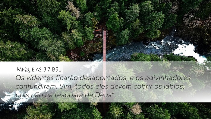 Miquéias 3:7 BSL Desktop Wallpaper - Os videntes ficarão desapontados, e os - Desktop Bible Verse Wallpaper