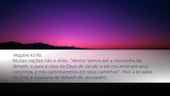Miquéias 4:2 BSL Bible Verse Image