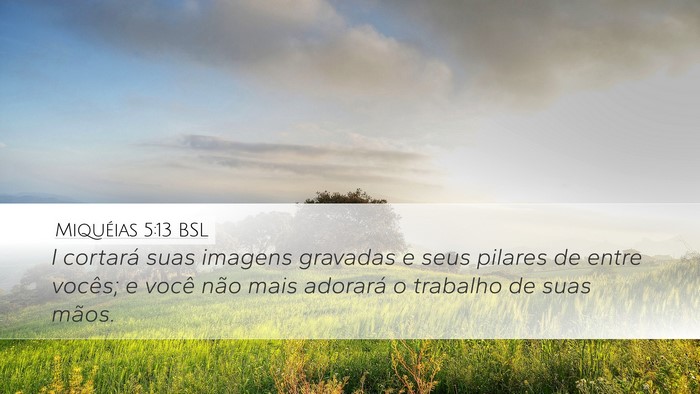 Miquéias 5:13 BSL Bible Verse Image