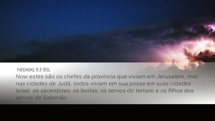 Neemias 11:3 BSL Bible Verse Image