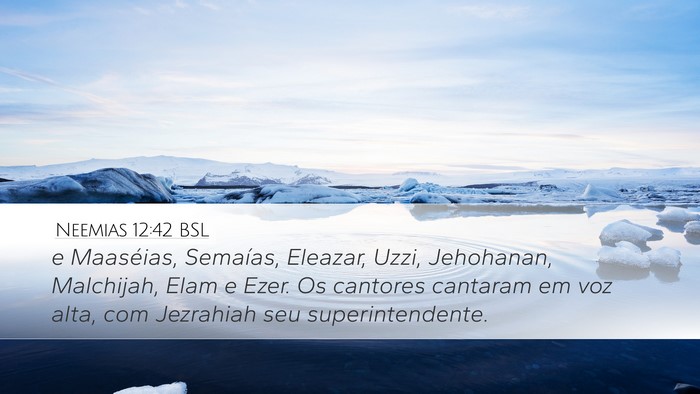 Neemias 12:42 BSL Bible Verse Image