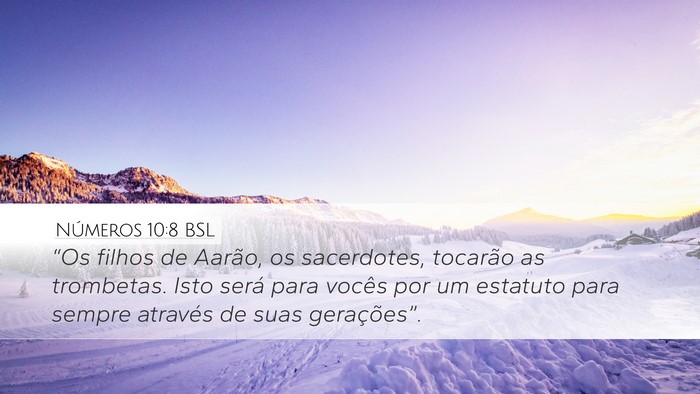 Números 10:8 BSL Bible Verse Image