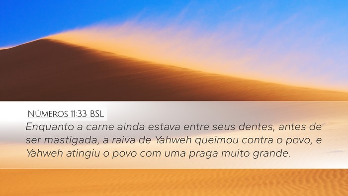 Números 11:33 BSL Bible Verse Image