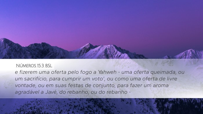Números 15:3 BSL Bible Verse Image