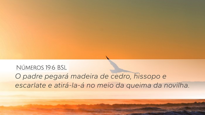Números 19:6 BSL Bible Verse Image