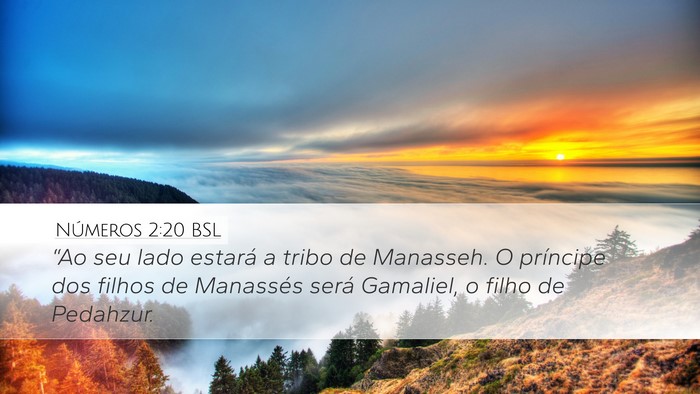 Números 2:20 BSL Bible Verse Image