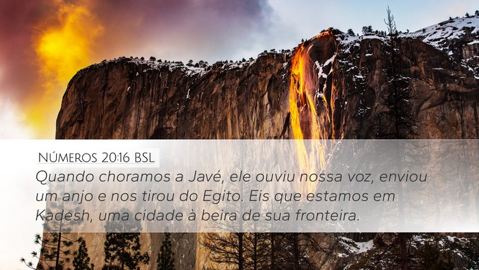 Números 20:16 BSL Bible Verse Image