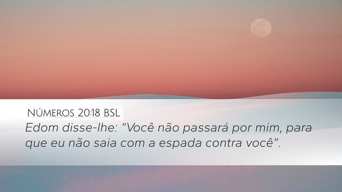 Números 20:18 BSL Bible Verse Image