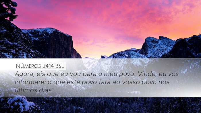 Números 24:14 BSL Bible Verse Image