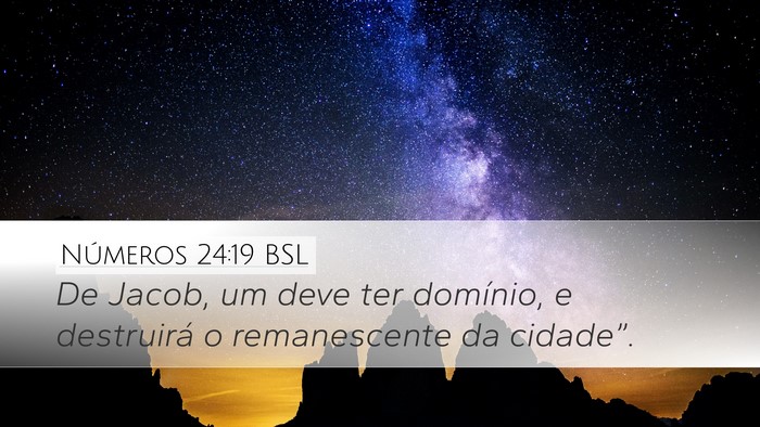 Números 24:19 BSL Bible Verse Image