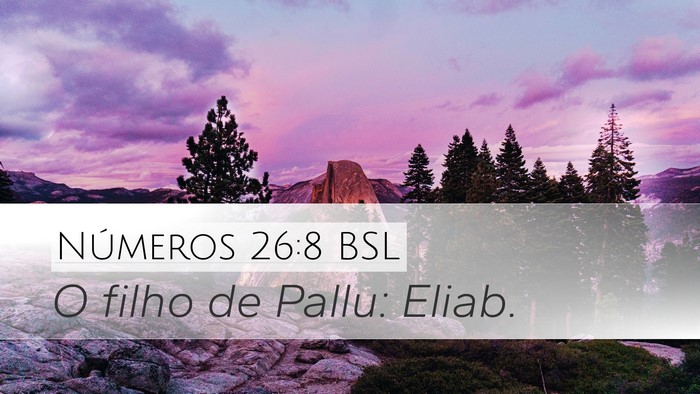 Números 26:8 BSL Desktop Wallpaper - O filho de Pallu: - Desktop Bible Verse Wallpaper