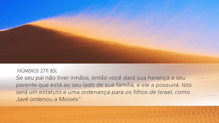 Números 27:11 BSL Bible Verse Image