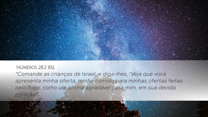 Números 28:2 BSL Bible Verse Image