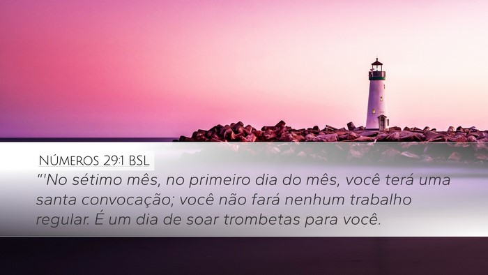 Números 29:1 BSL Bible Verse Image