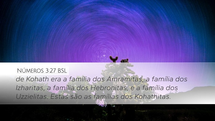 Números 3:27 BSL Bible Verse Image