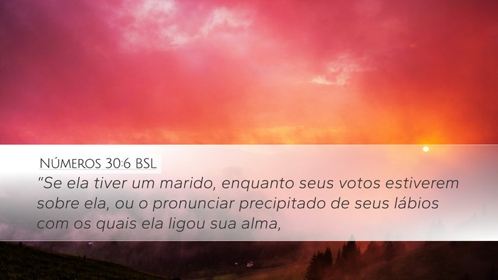 Números 30:6 BSL Bible Verse Image