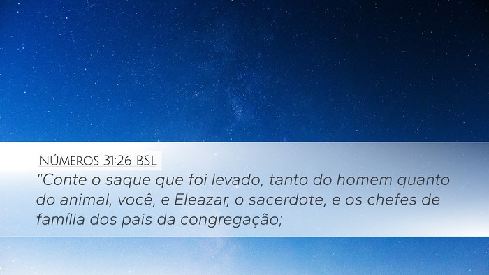 Números 31:26 BSL Bible Verse Image