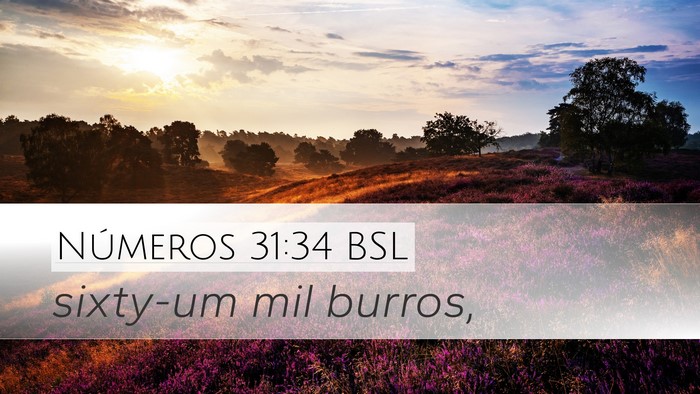 Números 31:34 BSL Desktop Wallpaper - sixty-um mil - Desktop Bible Verse Wallpaper