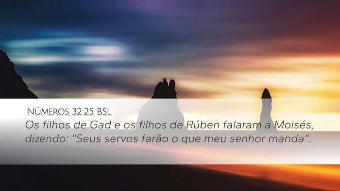Números 32:25 BSL Bible Verse Image