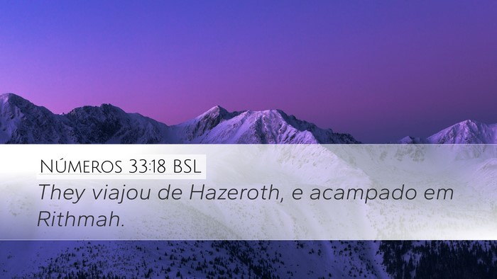 Números 33:18 BSL Bible Verse Image