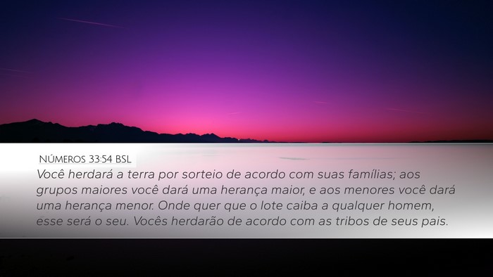 Números 33:54 BSL Bible Verse Image