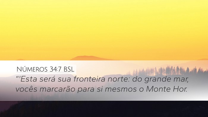 Números 34:7 BSL Bible Verse Image
