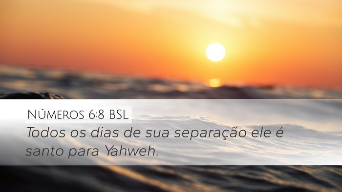 Números 6:8 BSL Bible Verse Image