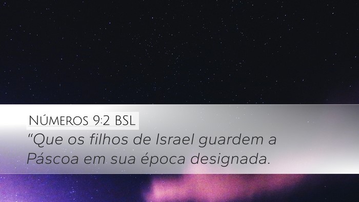 Números 9:2 BSL Bible Verse Image