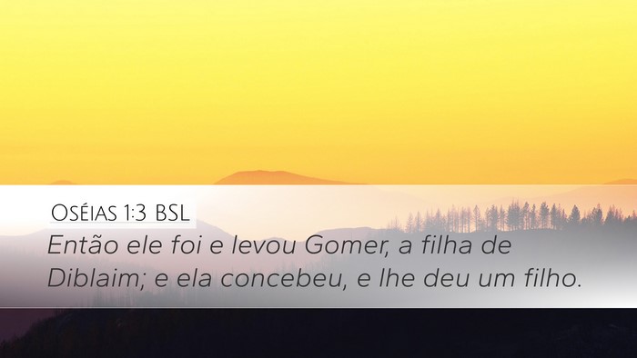 Oséias 1:3 BSL Bible Verse Image