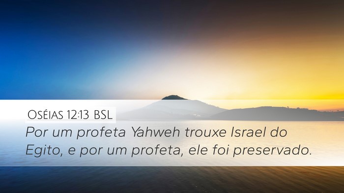 Oséias 12:13 BSL Bible Verse Image