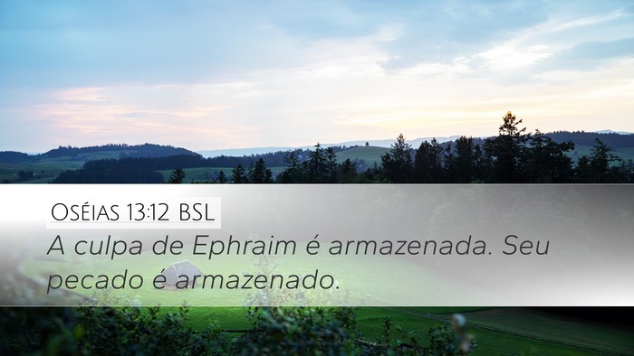 Oséias 13:12 BSL Bible Verse Image