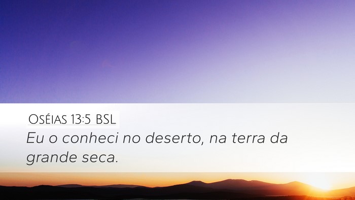 Oséias 13:5 BSL Bible Verse Image