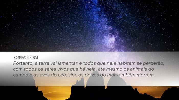 Oséias 4:3 BSL Bible Verse Image