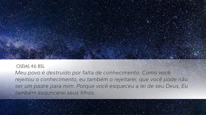 Oséias 4:6 BSL Bible Verse Image