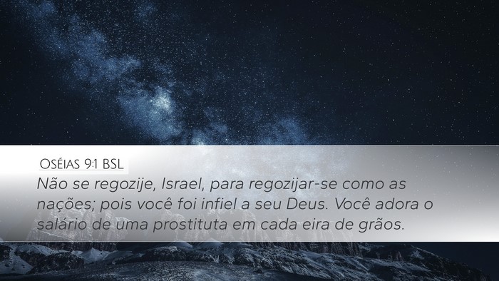 Oséias 9:1 BSL Bible Verse Image