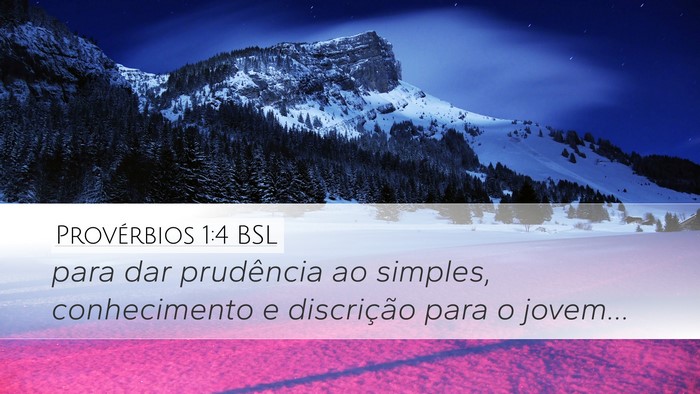 Provérbios 1:4 BSL Bible Verse Image