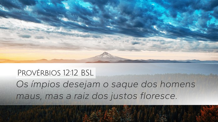 Provérbios 12:12 BSL Bible Verse Image