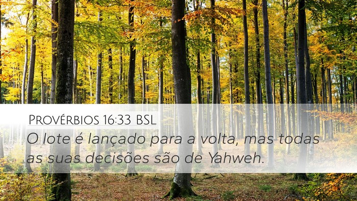 Provérbios 16:33 BSL Bible Verse Image