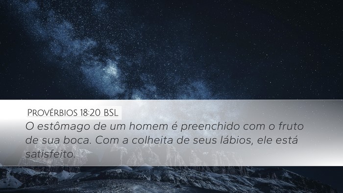 Provérbios 18:20 BSL Bible Verse Image