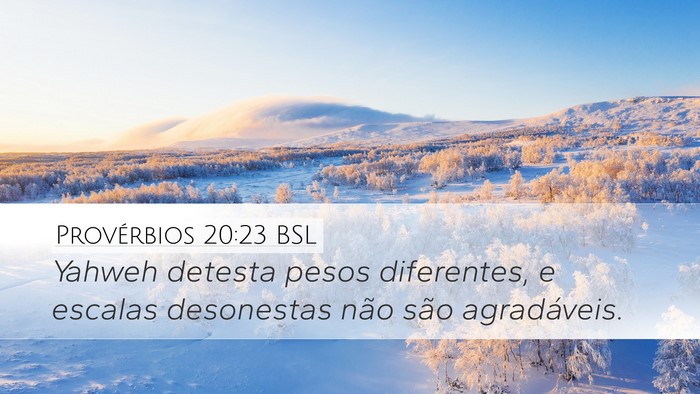 Provérbios 20:23 BSL Bible Verse Image