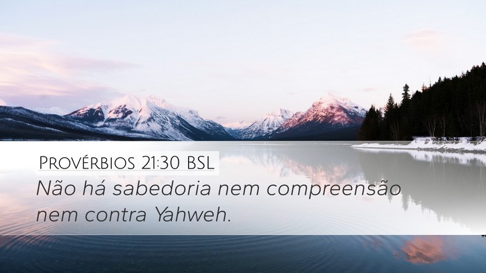 Provérbios 21:30 BSL Bible Verse Image