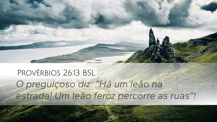 Provérbios 26:13 BSL Bible Verse Image