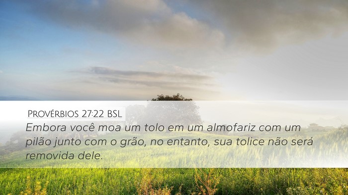 Provérbios 27:22 BSL Bible Verse Image