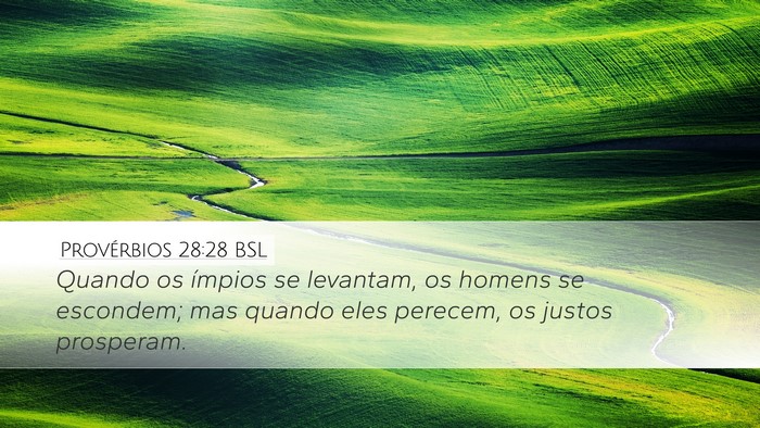 Provérbios 28:28 BSL Bible Verse Image