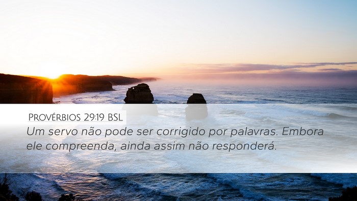 Provérbios 29:19 BSL Bible Verse Image