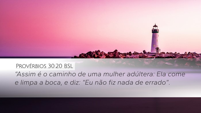 Provérbios 30:20 BSL Bible Verse Image